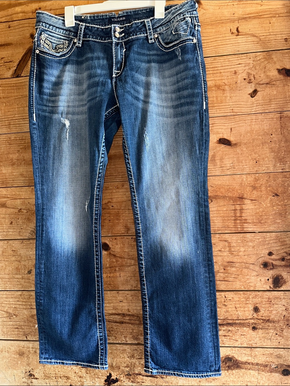 Vigoss Medium Blue Faded Bootcut Jeans